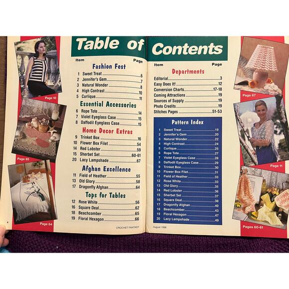 Crocheted fantasy pattern book 1998 sweater bag afgan - Picture 3 of 15